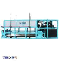 Usine de fabrication de glace en blocs automatique à refroidissement direct de 20 tonnes par jour, machines industrielles de fabrication de glace, machine à glace