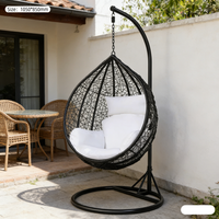 Fauteuil suspendu en forme d'œuf pour patio, balançoire en forme de cocon, panier suspendu personnalisé, fauteuil suspendu en forme d'œuf pour bébé et adulte, ensemble de balançoire en macramé pour patio, pour la cour