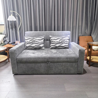 Sofá cama plegable moderno, muebles de apartamento, tapicería de tela, sala de estar, adecuado, cama plegable, sofá cama de almacenamiento