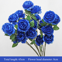 Diskon besar Klein bunga buatan biru Royal Table Runner mengatur dekorasi untuk pesta Natal Hari Ibu pernikahan