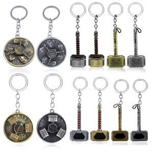 Apribottiglie Portachiavi Personalizzato in Lega di Zinco Vintage con Logo Marvel <span class=keywords><strong>Avengers</strong></span> Martello di Thor in Acciaio Inossidabile per Fan - Product Image 1