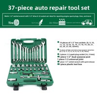Baifeng – Kit de clés à cliquet métriques 1/2 po, 37 pièces, avec douilles à bougie, articulation universelle, outils chromés pour réparation automobile