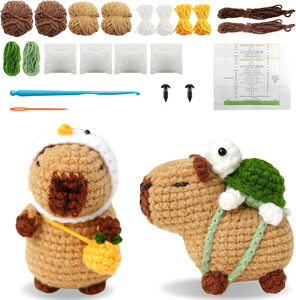 थोक diy जानवरों के पौधे उपहार बुना हुआ गुड़िया हस्तनिर्मित शुरुआती बच्चे उपहार सेट क्रोकेट डॉल किट - Product Image 1