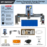 Machine de soudage pneumatique HeltecBMS 42KW 7000A pour cellules de batterie au lithium, soudeuse ponctuelle DIY pour batteries lithium-ion