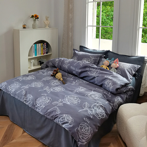 Sábana bajera de microfibra con funda de almohada, funda de verano ajustada, 1800tc - Product Image 2