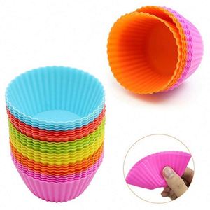 Wholesale Reusable Round Shape Mini <b>Silicone</b> <b>Baking</b> Pastry Liners <b>Baking</b> Cups Muffin Molds Cupcake - Product Image 5