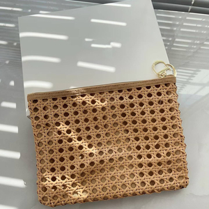 Borsa Cosmetica in Rattan Intrecciato con Cerniera, Idea Regalo per Donne e Ragazze - Product Image 4
