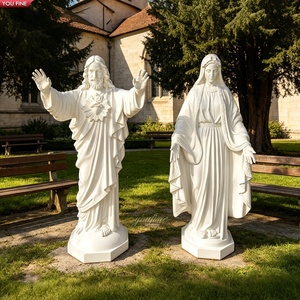 YOUFINE Figura de Resina de Fibra de Vidrio de Tamaño Real de María y Jesús Blancos para Exteriores YFJWFS-607, Caballo de Resina de Fibra de Vidrio para Jardín YFJWFS-607 - Product Image 1