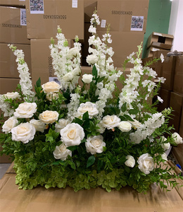 Fleurs de mariage personnalisées, chemin de table, vente en gros, fleurs artificielles colorées en rose pour la décoration de mariage et de demande en mariage - Product Image 6