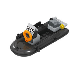 WW2 اكسسوارات بلاستيكية لشخصية الجيش نموذج لعبة DIY زورق عسكري مطاطي مركب الانجراف للجنسين لعب الطوب moc - Product Image 3