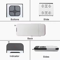 Control remoto inalámbrico de fábrica 1000M ABS PC TV automática código rodante remoto función Bluetooth 433MHz frecuencia 12V Push Cove