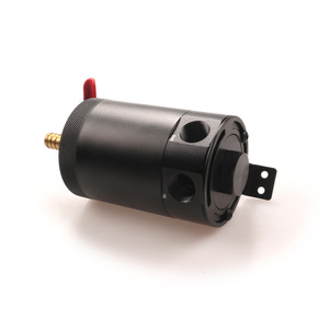 Bidon de récupération d'huile en aluminium avec filtre à air pour système de lubrification de moto OCC-1023 noir - Product Image 2