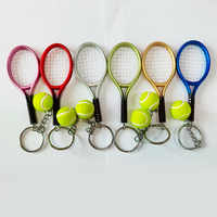 Porte-clés Mini Balle de Tennis en Gros, en Plastique Durable, Souvenir Sportif, Cadeaux Promotionnels pour Couples, Pendentif de Voiture Tendance