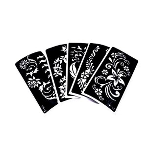 Henna tatuaggio Stencil <span class=keywords><strong>indiano</strong></span> della serigrafia arabica henné micro rete modelli di maglia Glitter per la pittura di Body Art - Product Image 2