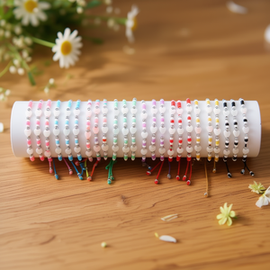 PULSERA-TUBO Braccialetti con Perline a Forma di Cuore, Confezione da 2400 Pezzi, Gioielli alla Moda per Donne e Ragazze - Product Image 3