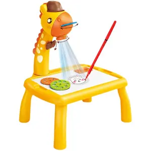 Drawing Projector Table for Kids, Trace and Draw Projector Toy with Light & Music, Child Smart Projector Sketcher Desk, Learning