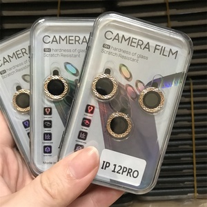 Protezione per Obiettivo Fotocamera 3D con Glitter Diamantati per <span class=keywords><strong>iPhone</strong></span> 13 14 Pro Max Mini, Anello Metallico e <span class=keywords><strong>Pellicola</strong></span> Protettiva <span class=keywords><strong>Posteriore</strong></span> - Product Image 3