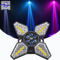 Les deux éclairages-RGBW LED Four Leaf Retro Disco Strobe Fan Lights Source pour mariage DJ Party Stage Bar Atmosphère claire