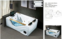 Baignoire Spa Jacuzzi Fonctionnelle en Acrylique pour Hôtel, Baignoire de Massage Intérieure en Acrylique 1700