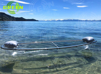 Vert le plus populaire en 2023 bateau à fond transparent bateau en polycarbonate transparent bateau transparent