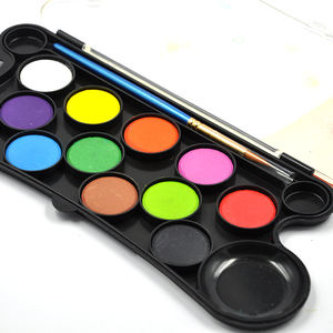 Meilleure vente Ensemble de peinture <span class=keywords><strong>à</strong></span> la <span class=keywords><strong>gouache</strong></span> 12 couleurs Aquarelle moyenne pour artistes sur papier <span class=keywords><strong>lavable</strong></span> sans danger avec emballage en boîte attrayant - Product Image 6