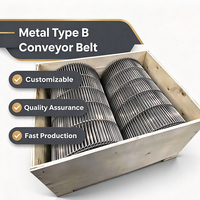 Bandes transporteuses en maille métallique de type B et bandes en maille d'acier inoxydable de type B de la marque Yuchen, adaptées au nettoyage des aliments.
