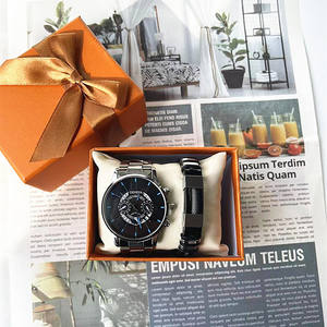 <strong>Watch</strong> +Bracelet Men <strong>Watch</strong> <strong>Set</strong> <strong>Geneva</strong> Steel Band Quartz <strong>Watch</strong> Bracelet Jewelry Gift YuSa145 - Product Image 4