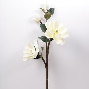 Artificial Magnolia Bouquet EVA Foam White Blue Pink Light Pink Bright Red Wedding Decor Natural Touch Gift - Product Image 2