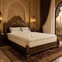 Matelas de lit compressé moderne pour hôtel, en gros, avec ressorts ensachés, mousse à mémoire de forme et élastique, tailles simple, double, king et queen