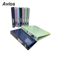 Carpeta de Anillas de PVC Multicolor con Tapa Dura, 3 Anillas de 0.5/1 Pulgada, Material de Oficina y Escolar, Carpeta de Anillas Portátil para Documentos