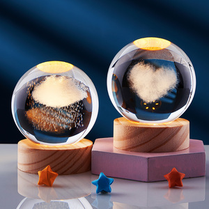 Luminescent Ciel Étoilé Planète Lune Boule De Cristal Petite Veilleuse Projection Atmosphère Lumière - Product Image 4