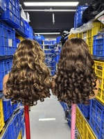Peluca de Cabello Humano Rizado y Voluminoso Funmi, Cabello Virgen Vietnamita Crudo al por Mayor, Grado 12A, Doble Trama, Cutícula Alineada