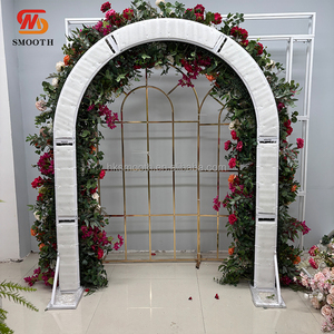 ซุ้มดอกไม้ประดิษฐ์สีเขียวสำหรับงานแต่งงาน ซุ้มดอกไม้ประดับตกแต่งงานอีเว้นท์ พร้อมขาตั้งฉากหลัง - Product Image 3