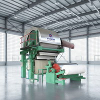 Línea de Producción de Papel Higiénico Totalmente Automática con Bomba y Motor Controlados por PLC para Pequeñas Empresas (1-60TPD)