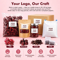 Fleurs d'hibiscus séchées pour le thé, qualité supérieure, approvisionnement direct d'usine