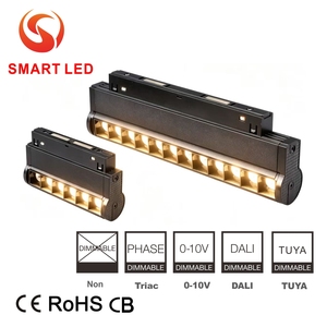 SMART LED LIMITED Projecteurs LED magnétiques sur rail de 20 mm 3-60W 4 fils à montage en surface, encastrés avec rail magnétique - Product Image 1