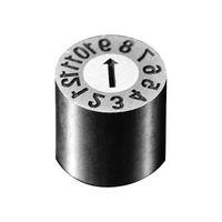 Tampon de marquage de date métallique réglable, personnalisable, à trois parties, avec insert pour jour, mois, année, conforme RoHS