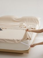 Nouvelle Parure de Lit Moderne d'Été, Draps et Taies d'Oreiller Intégrées, Isolation Anti-Salissures, Classe A, 100% Lyocell, Écologique, Réversible, Voyage