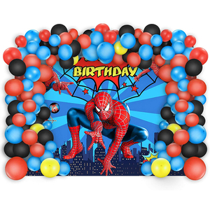 Nuovo Set di Palloncini Arco di Spider-Man Blu e Rosso con Palloncini Rossi, Blu e Neri per Celebrazioni di Halloween e Capodanno Cinese - Product Image 6