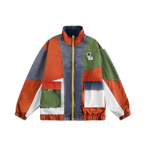 <b>Men's</b> Casual Lightweight Sports Windbreaker Coat Custom Logo <b>Long</b> Sleeve Waterproof <b>Jacket</b> Wholesale Hip Hop Style for Winter - Product Image 4