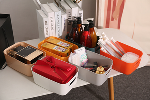 Panier de rangement de bureau ouvert pour jouets, cosmétiques, livres et papeterie - Conteneur en plastique écologique et imperméable - Product Image 6