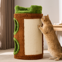 Lit pour chat en sisal double couche, intégré à l'arbre à chat, pour usage domestique en hiver