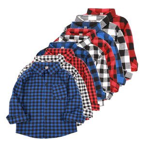 Gris Plaid Bébé Garçons Chemises Vêtements Pour Enfants Classique Tee Shirt Tops Enfants Vêtements Coton Garçon <span class=keywords><strong>Surchemise</strong></span> Fille Blouses - Product Image 5