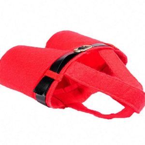 Sac cadeau en feutre de Noël très populaire, sac à bonbons en feutre pour mariage, articles de Noël personnalisables, sac fourre-tout cadeau en forme de pantalon de Père Noël - Product Image 2