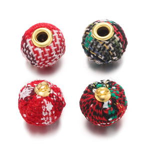 <b>Christmas</b> Fabric Ball Pendant Round Hanging DIY Jewelry Accessories For Ornaments - Product Image 5