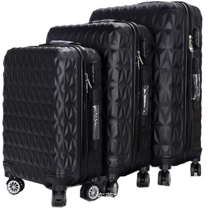 Abs Three Piece <b>Suitcase</b> Set 20 24 28 Inch Silent Spinner Carry On Luggage With Lock Detachable Handle For Leisure Travel - Product Image 3