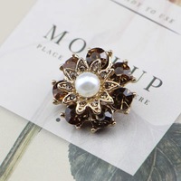 Kancing Ramah Lingkungan Berbentuk Persegi Panjang Bulat dengan Pola Eksklusif, Berbahan Paduan Seng, Berhiaskan Rhinestone, untuk Sweater dan Mantel