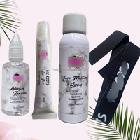 Perruque Lace Wig sans colle à séchage rapide et extrême, marque privée, Spray de colle fondue et Spray de bouclage pour cheveux