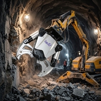 Broyeur de béton GONGMA, robots de démolition Brokk, excavatrices de 1,5 à 3 tonnes, ouverture à double cylindre, moteur rotatif à 360°, 1 an de garantie