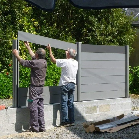 Outdoor 6ft 8ft Land Sterk UV-Proof Nieuw Ontwerp Plastic Wpc Tuinhek